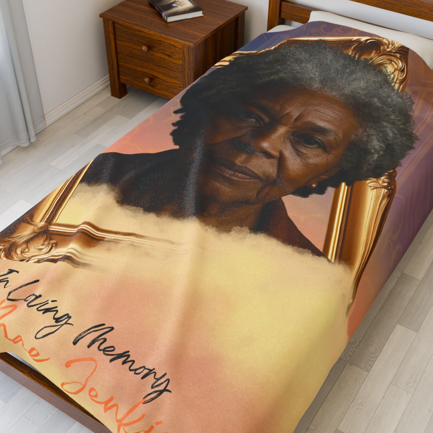 Personalized Velveteen Plush Blanket - In Loving Memory Tribute, Cozy Gift for Remembrance, Soft Throw for Memorials, Sympathy Gifts, [...]