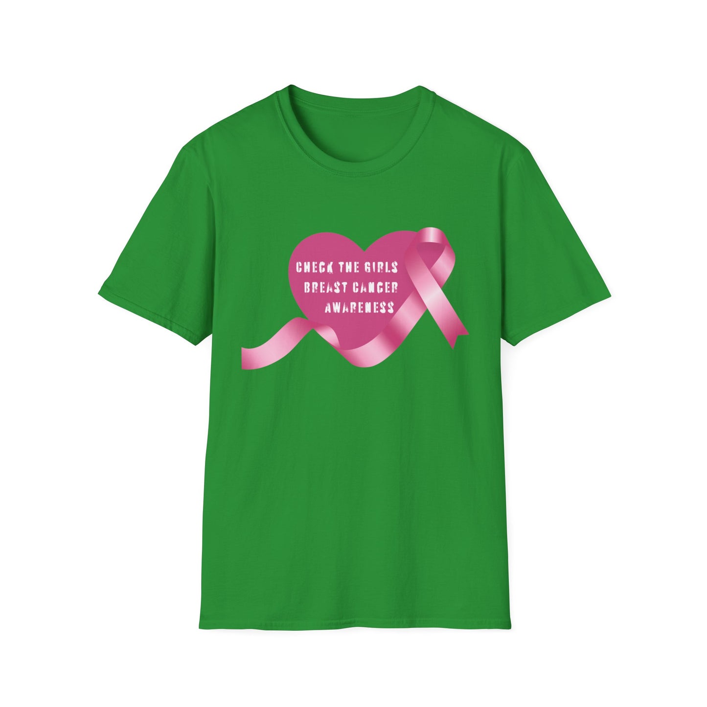 Breast Cancer Awareness T-Shirt - Check The Girls, Gift for Support, Fundraiser Event, Comfort Wear, Pink Ribbon Tee, Unisex Fashion