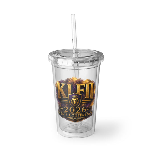 2026 KLEI Men's Conference Acrylic Tumbler - Suave Clear Cup with Straw