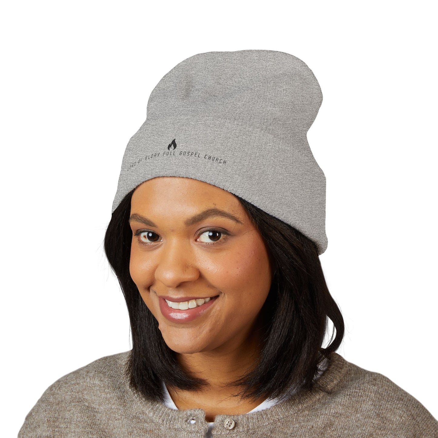 LOG Embroidered Classic Cuffed Beanie, Warm Winter Hat