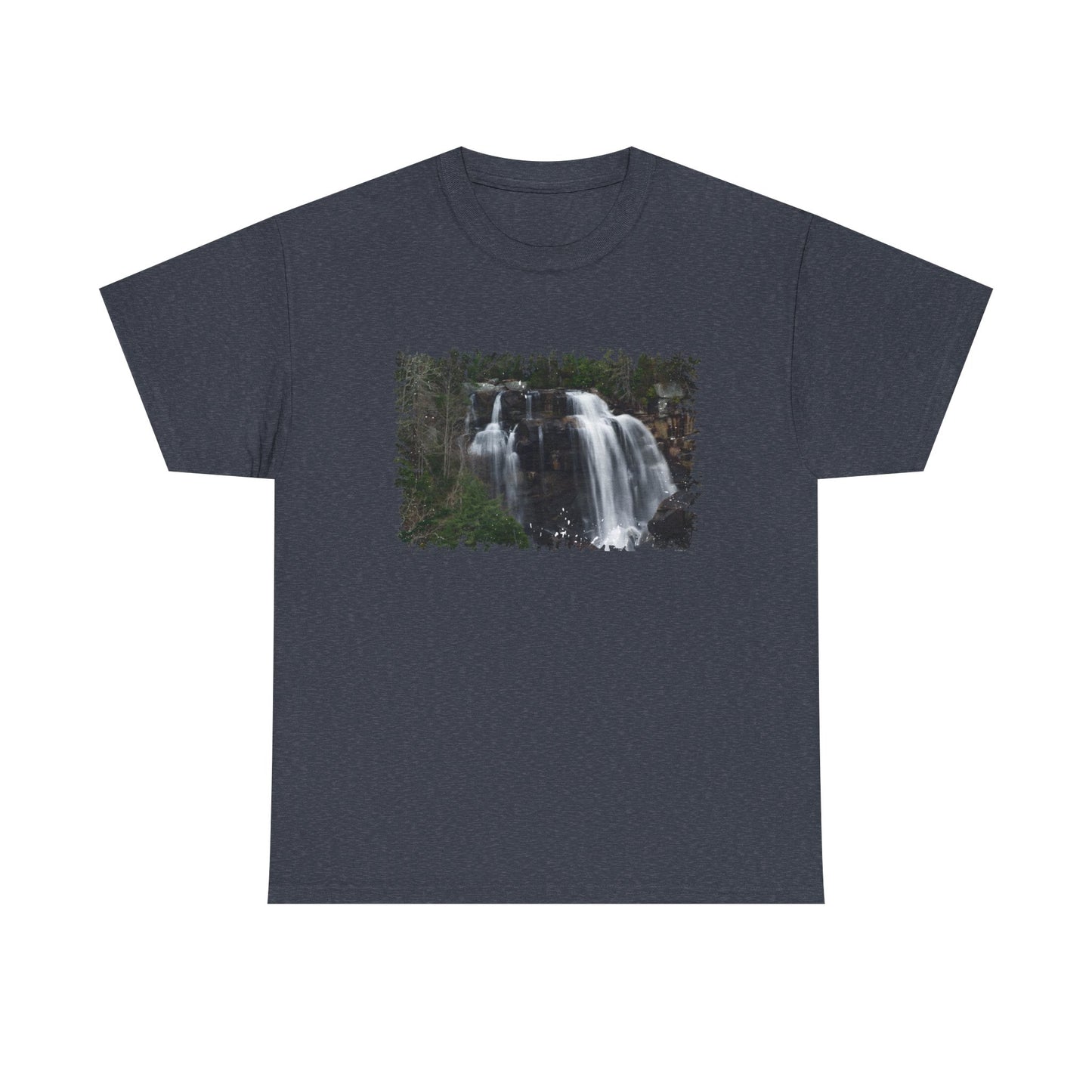 Waterfall Photo Tee — 'Let It Flow' Graphic T-Shirt