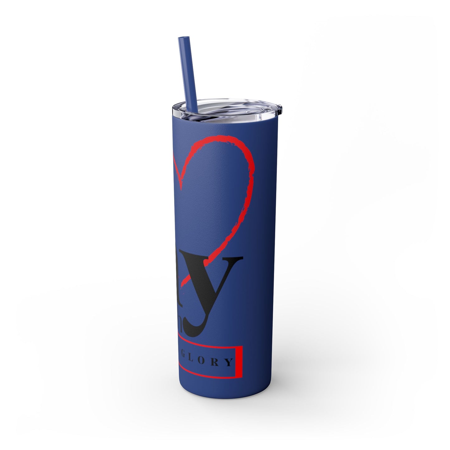 LOG I Love My Church Skinny Tumbler with Straw, 20oz - Perfect for Home, Gifts, Christian Events, Coffee Lovers, and Everyday Use