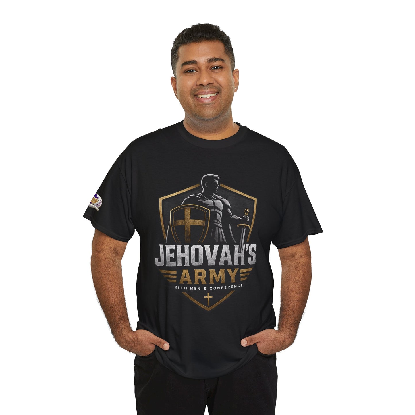 Jehovah's Army Graphic Tee Option 1 — 'No Reserve No Retreat No Surrender' Christian Faith T-Shirt