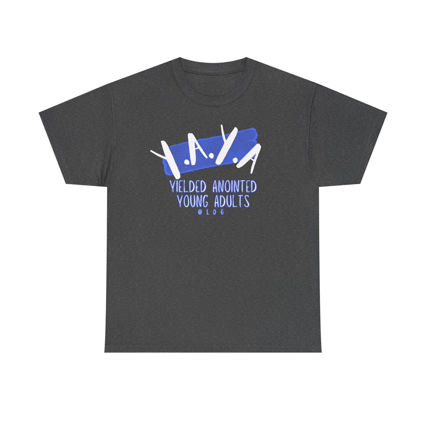 YAYA: Unisex Heavy Cotton Tee - YAYA Yielded Anointed Young Adults, Christian Apparel, Youth Group Shirt, Faith-Based Clothing, Casual Tee, [...]