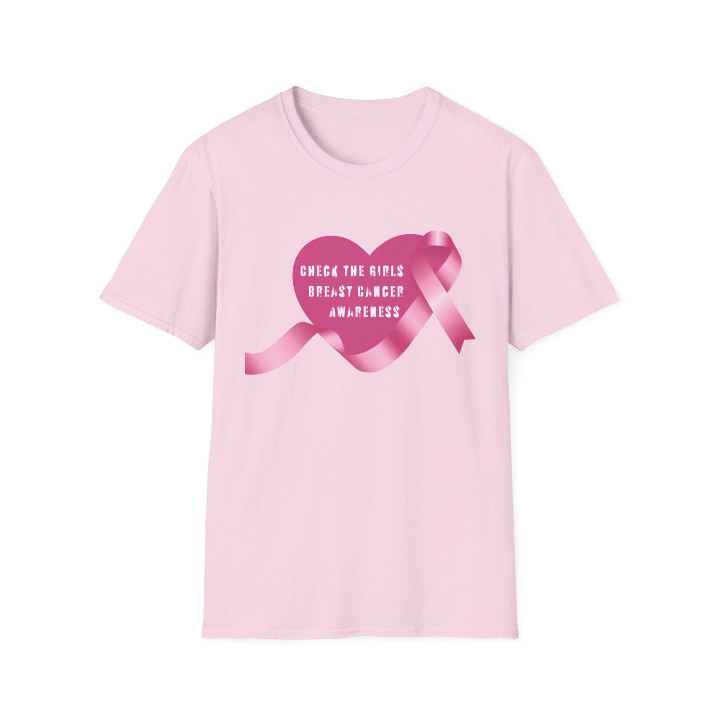 Breast Cancer Awareness T-Shirt - Check The Girls, Gift for Support, Fundraiser Event, Comfort Wear, Pink Ribbon Tee, Unisex Fashion