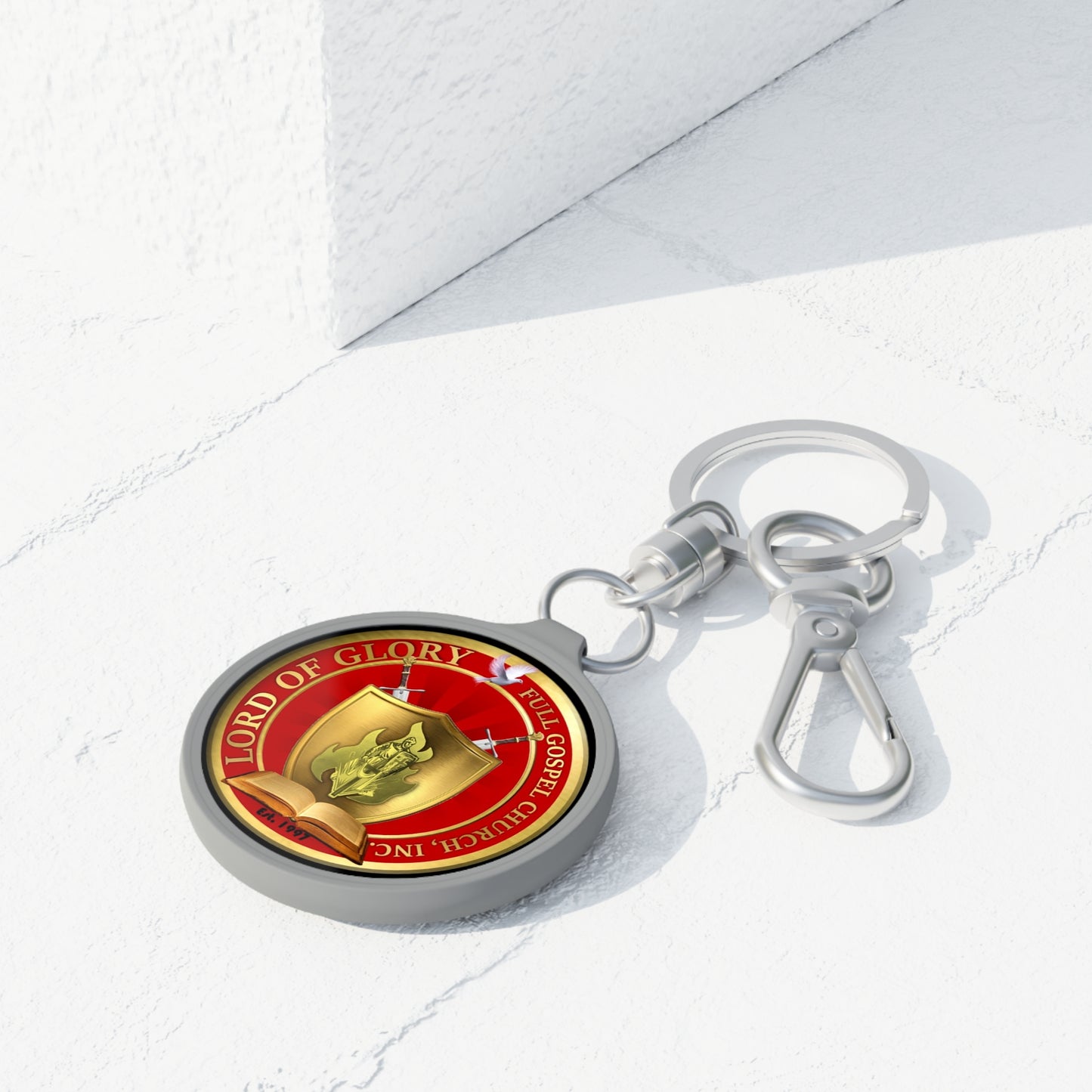 LOG Inspirational Keyring: Tag for Faith, Custom Keychain for Church Events, Religious Gift, Christian Keyring