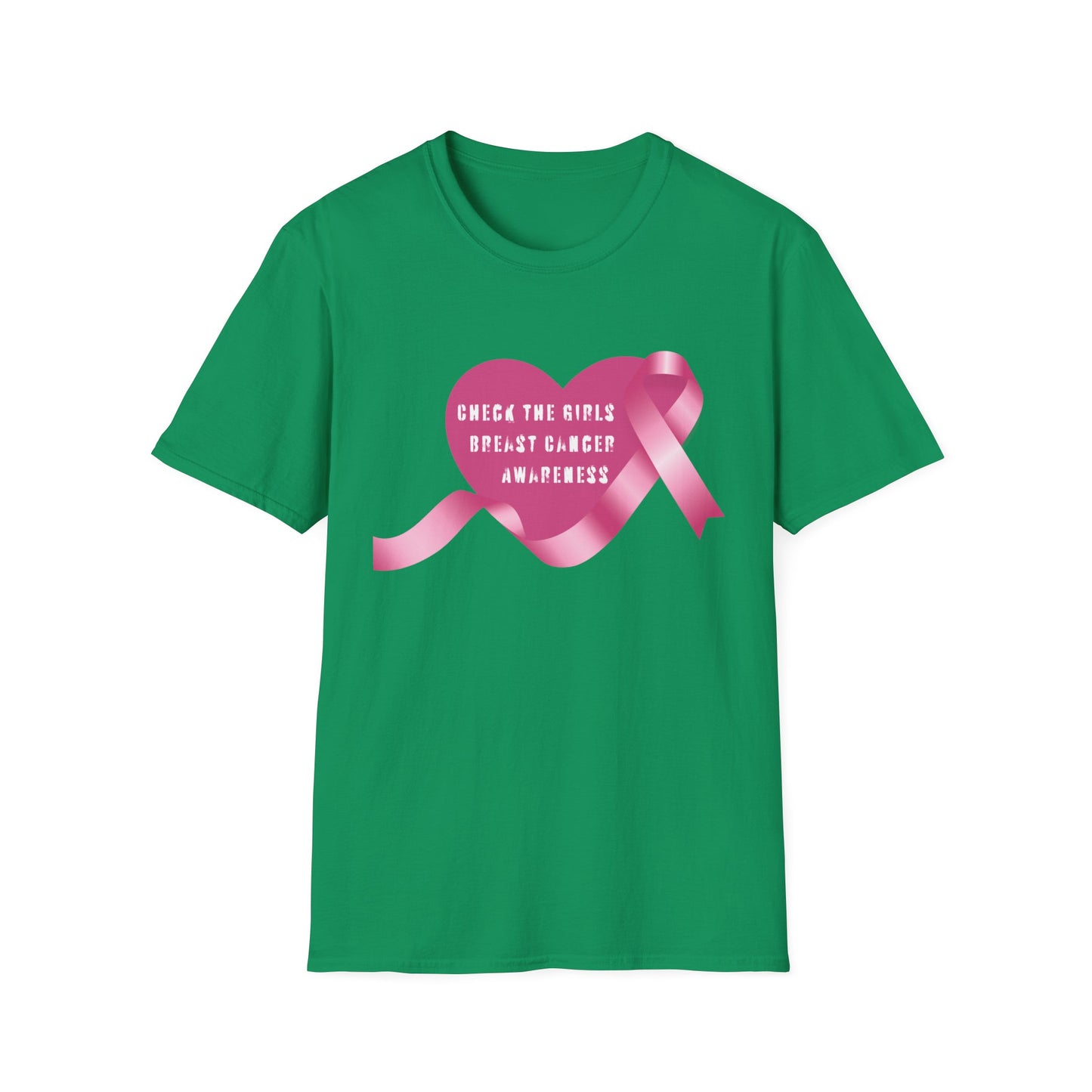 Breast Cancer Awareness T-Shirt - Check The Girls, Gift for Support, Fundraiser Event, Comfort Wear, Pink Ribbon Tee, Unisex Fashion