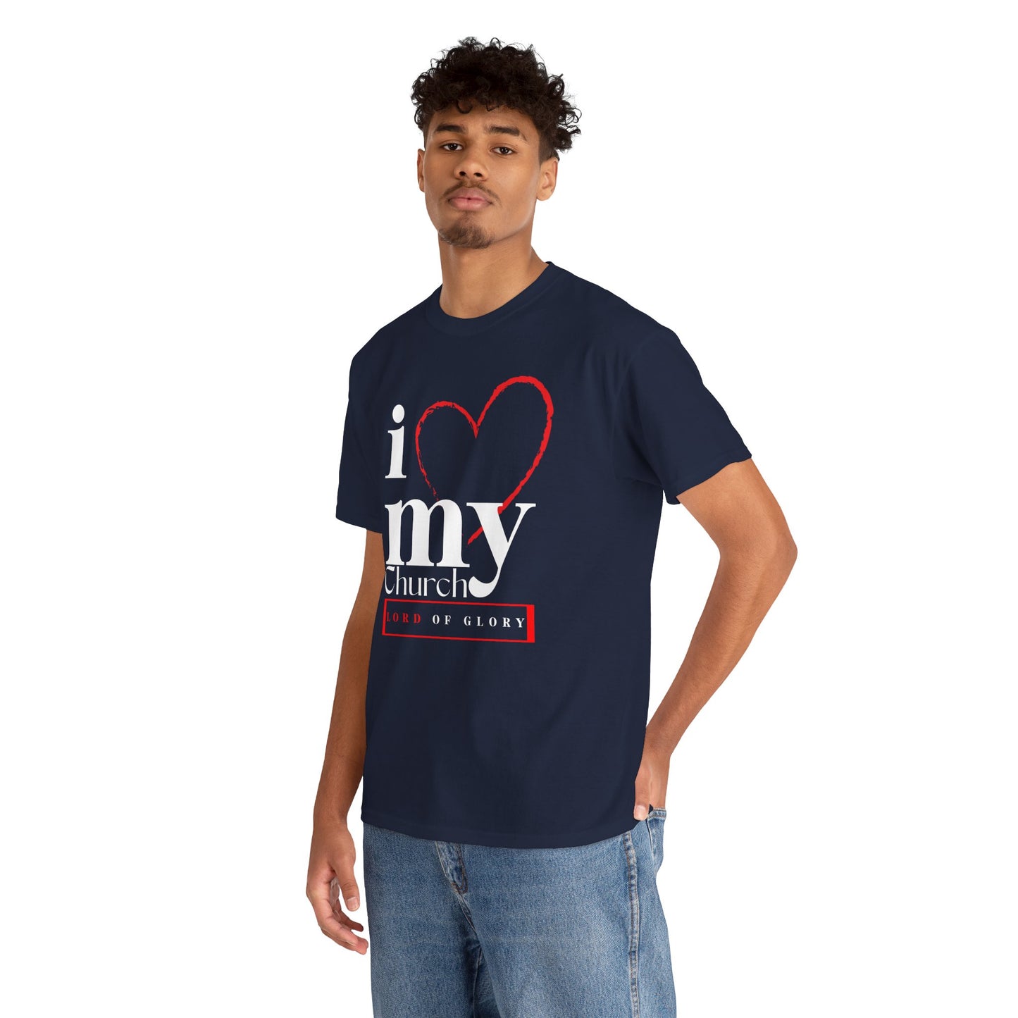 LOG I Love My Church Unisex Tee, Faith-based T-Shirt, Religious Apparel, Gift for Churchgoers, Casual Weekend Wear