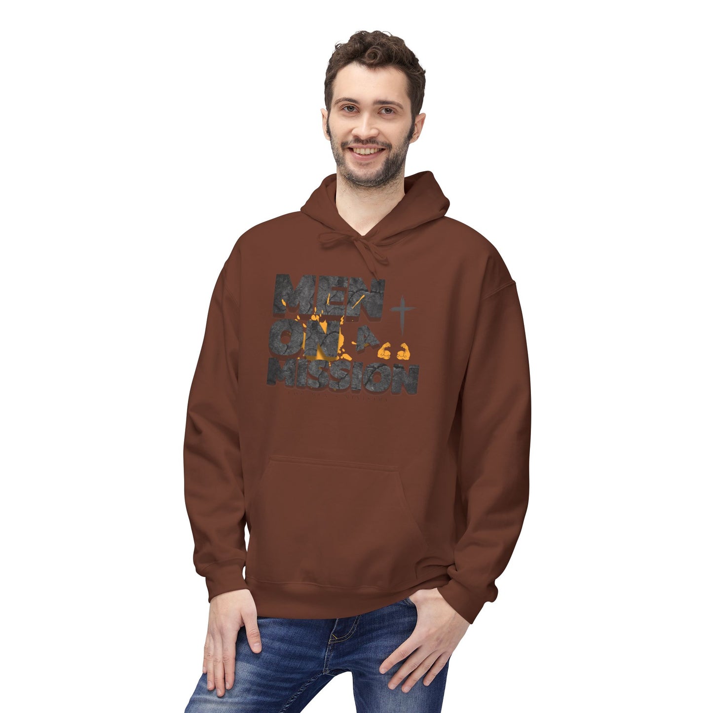 LOG Men on a Mission Hoodie - Inspirational Unisex Fleece, Perfect for Faith Groups, Motivational Apparel, Gift for Encouragement
