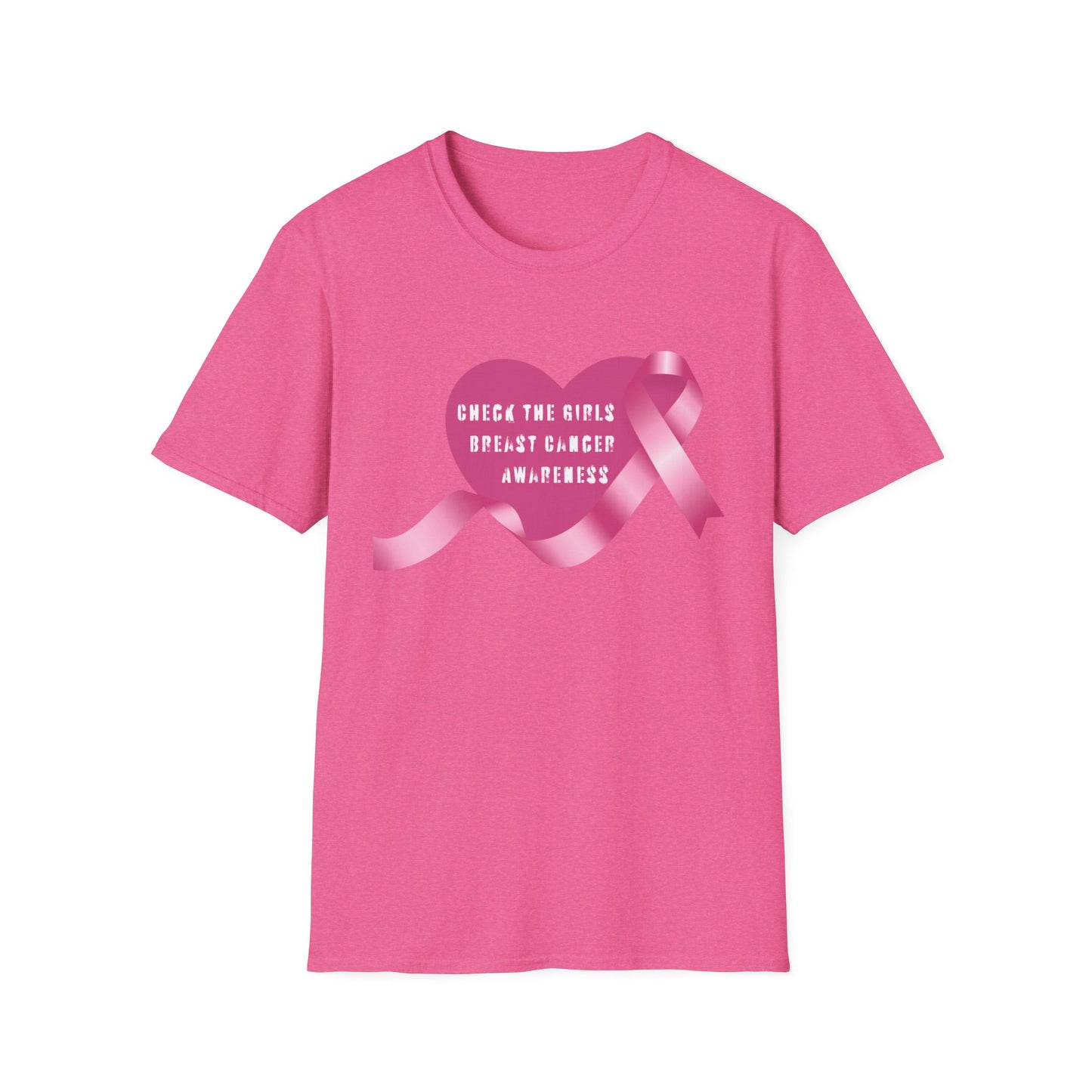 Breast Cancer Awareness T-Shirt - Check The Girls, Gift for Support, Fundraiser Event, Comfort Wear, Pink Ribbon Tee, Unisex Fashion