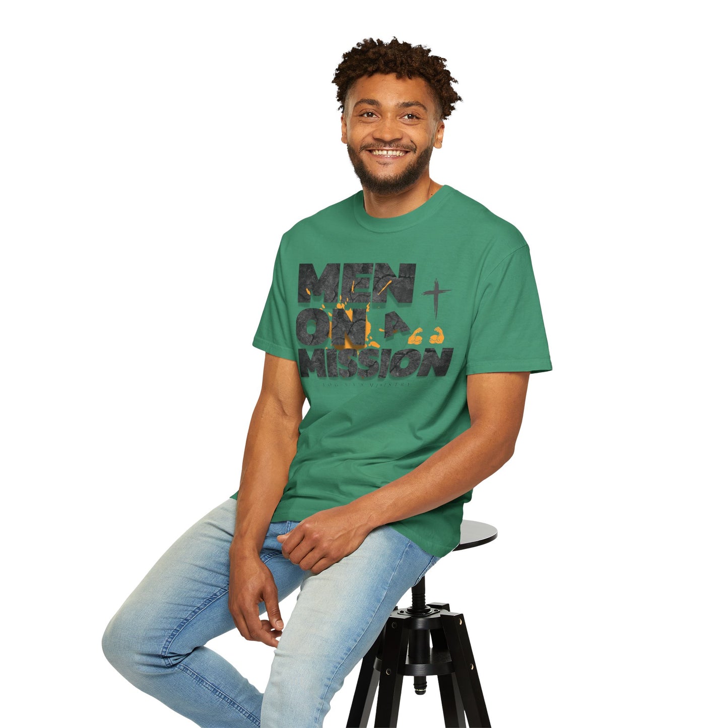 LOG Men on a Mission: Unisex Garment-Dyed T-shirt, Inspirational Tee, Faith-Based Apparel, Christian Gift, Casual Everyday Wear