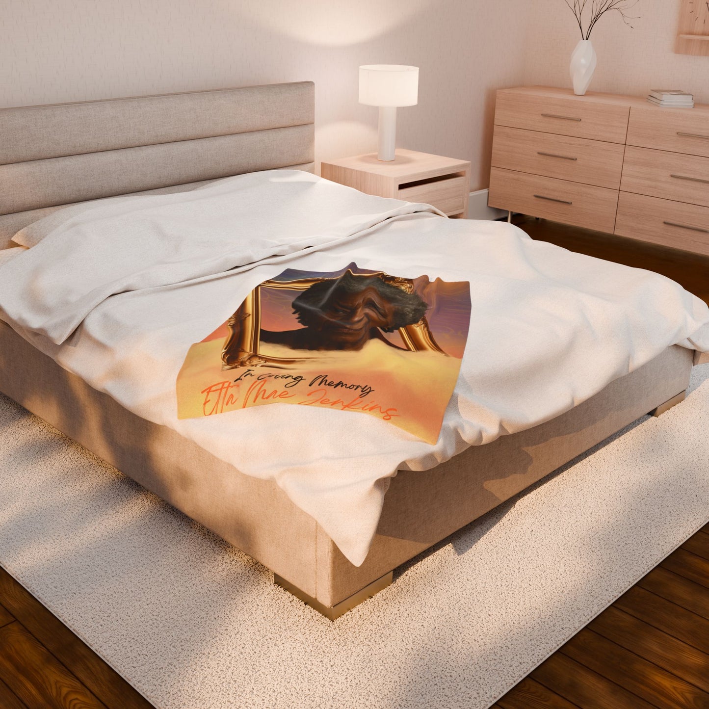 Personalized Velveteen Plush Blanket - In Loving Memory Tribute, Cozy Gift for Remembrance, Soft Throw for Memorials, Sympathy Gifts, [...]