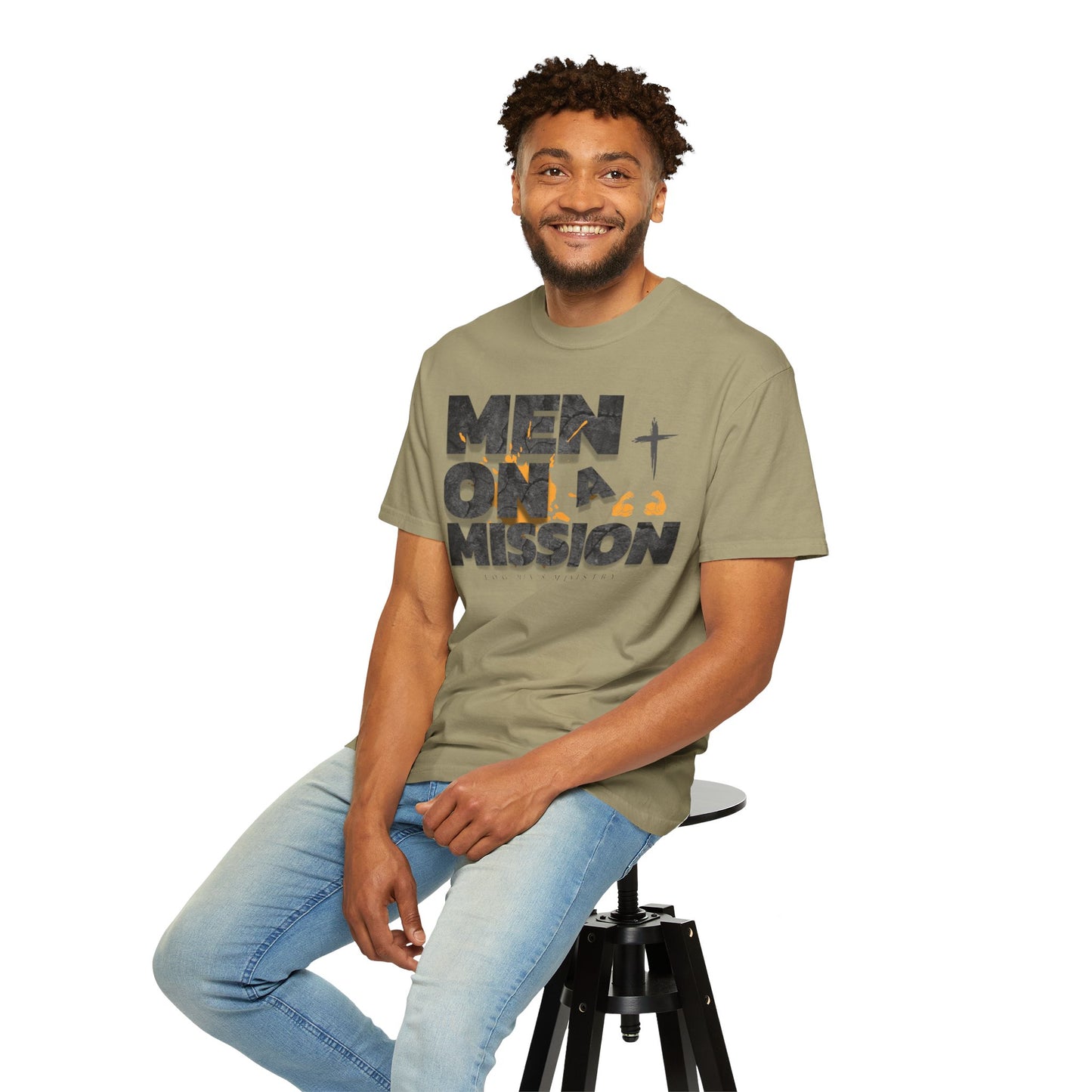 LOG Men on a Mission: Unisex Garment-Dyed T-shirt, Inspirational Tee, Faith-Based Apparel, Christian Gift, Casual Everyday Wear