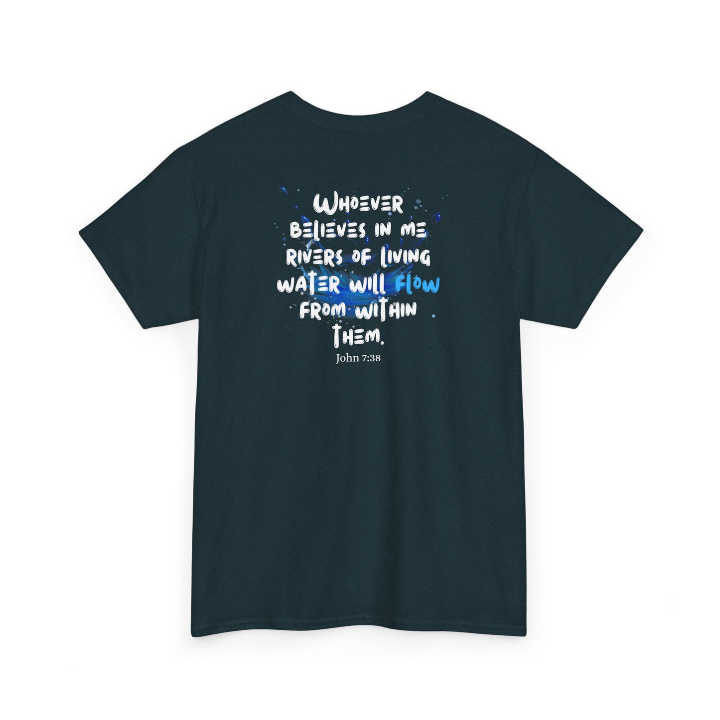 Waterfall Photo Tee — 'Let It Flow' Graphic T-Shirt