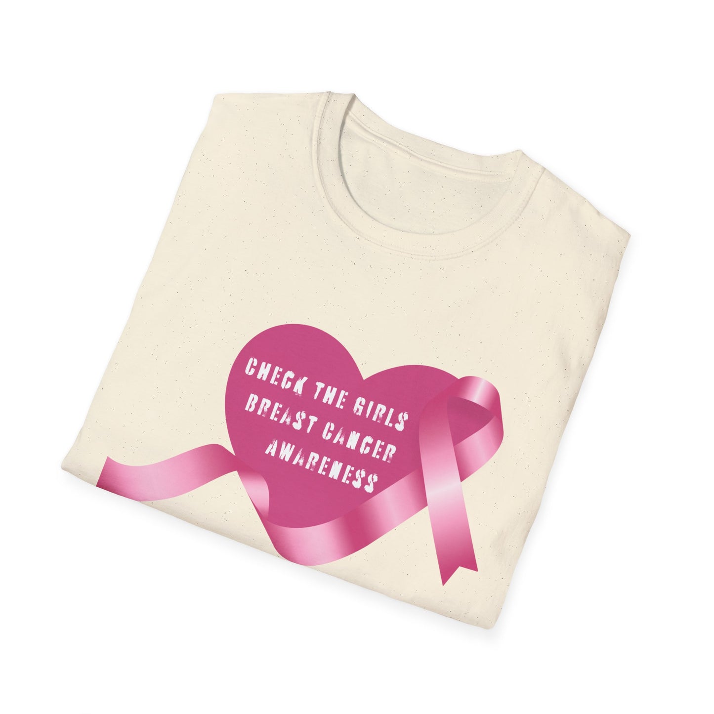 Breast Cancer Awareness T-Shirt - Check The Girls, Gift for Support, Fundraiser Event, Comfort Wear, Pink Ribbon Tee, Unisex Fashion