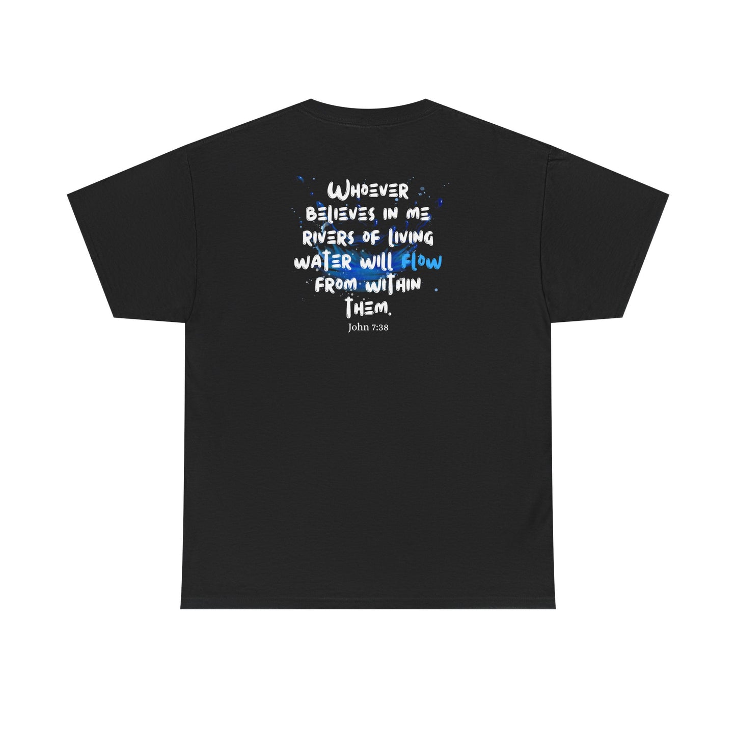 Waterfall Photo Tee — 'Let It Flow' Graphic T-Shirt
