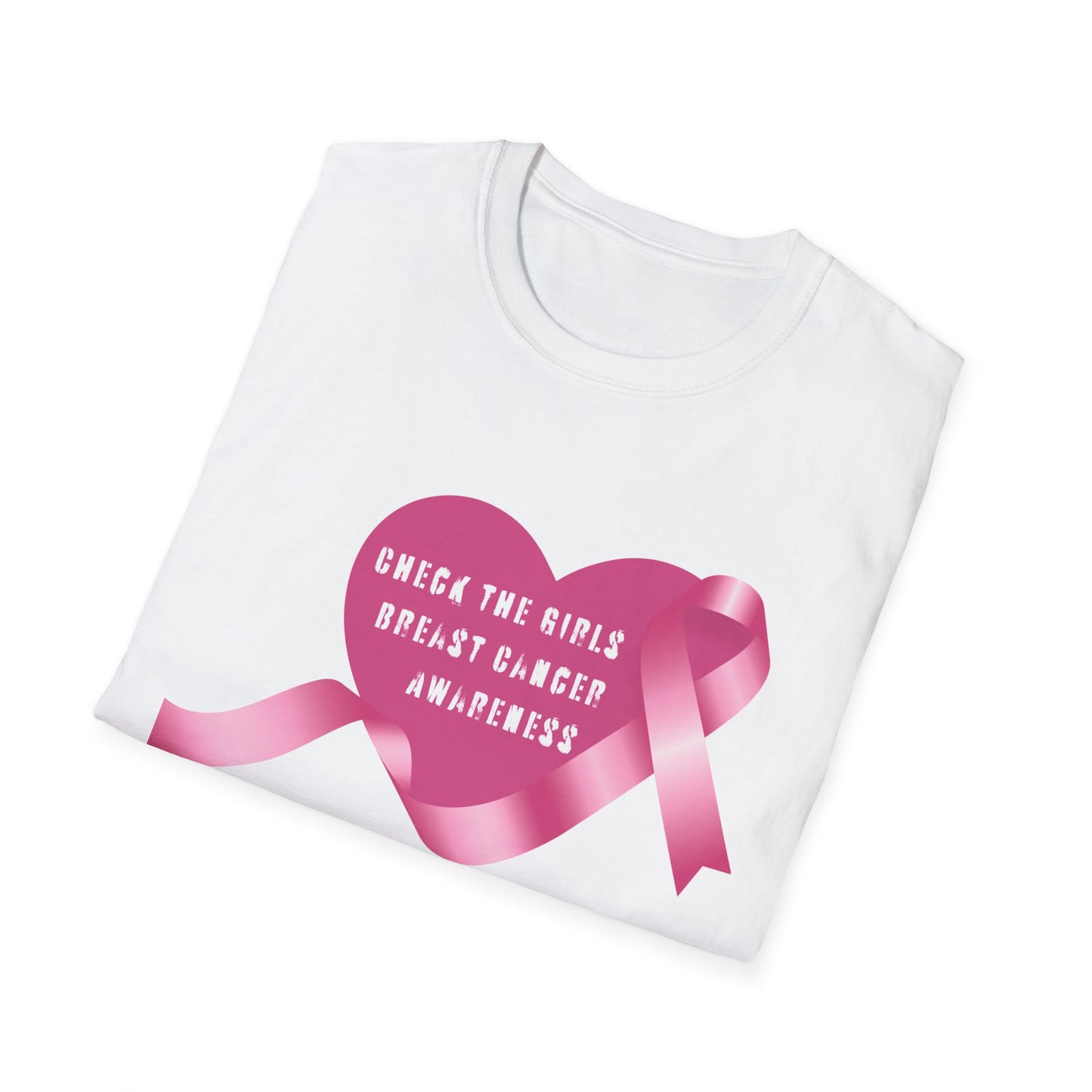 Breast Cancer Awareness T-Shirt - Check The Girls, Gift for Support, Fundraiser Event, Comfort Wear, Pink Ribbon Tee, Unisex Fashion
