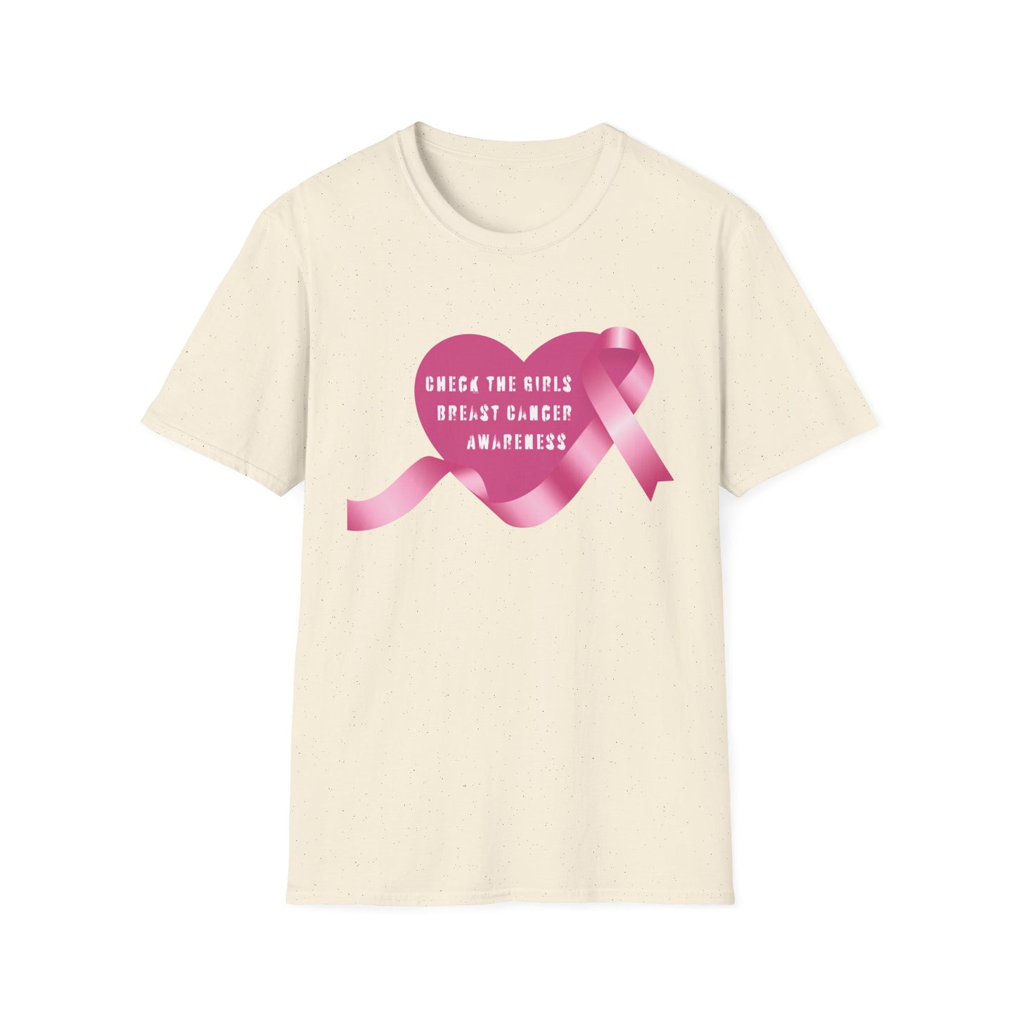 Breast Cancer Awareness T-Shirt - Check The Girls, Gift for Support, Fundraiser Event, Comfort Wear, Pink Ribbon Tee, Unisex Fashion