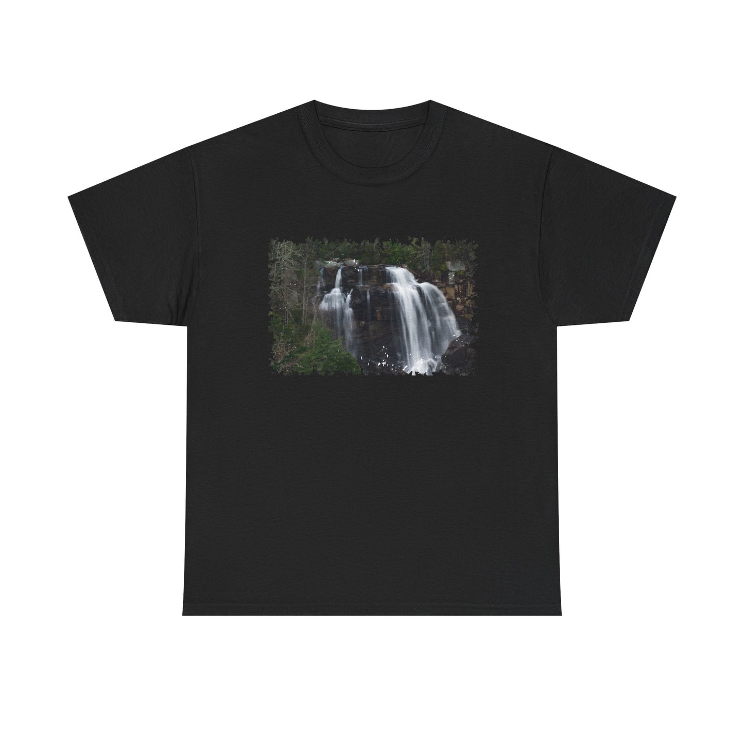 Waterfall Photo Tee — 'Let It Flow' Graphic T-Shirt