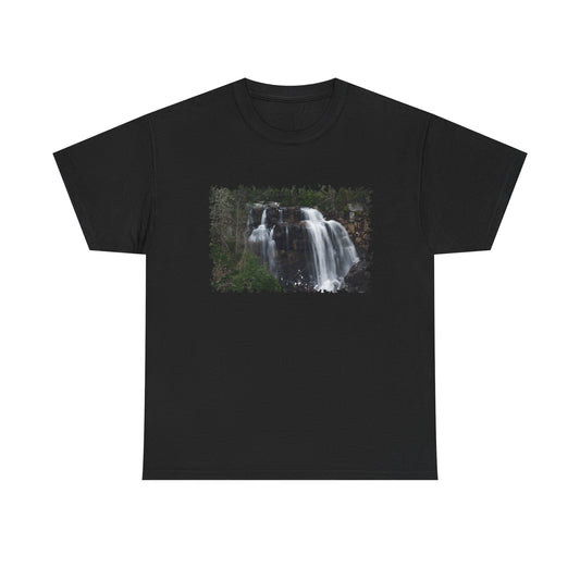 Waterfall Photo Tee — 'Let It Flow' Graphic T-Shirt