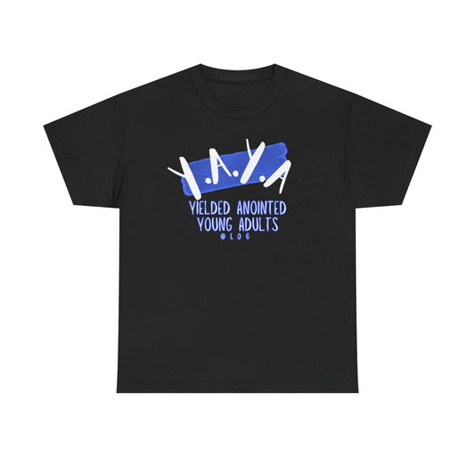 YAYA: Unisex Heavy Cotton Tee - YAYA Yielded Anointed Young Adults, Christian Apparel, Youth Group Shirt, Faith-Based Clothing, Casual Tee, [...]