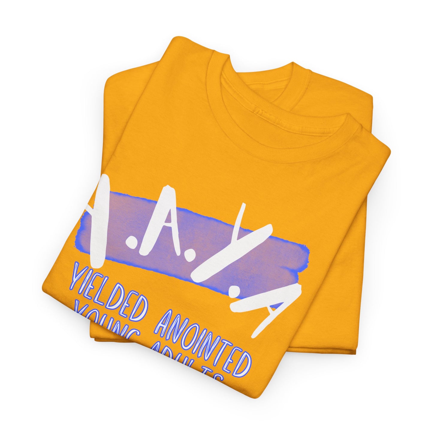 YAYA: Unisex Heavy Cotton Tee - YAYA Yielded Anointed Young Adults, Christian Apparel, Youth Group Shirt, Faith-Based Clothing, Casual Tee, [...]