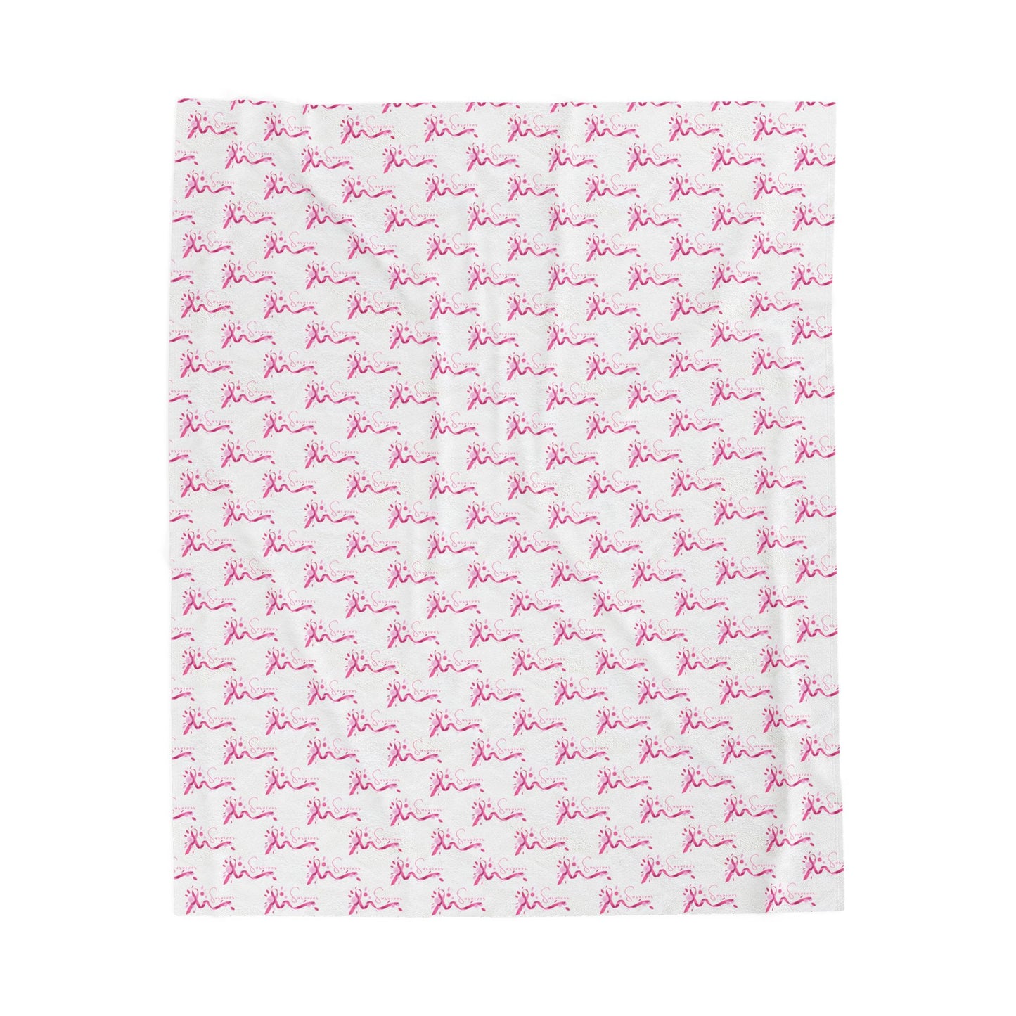 Breast Cancer Survivor Cozy Velveteen Plush Blanket - Soft Throw for Kids, Perfect for Gift, Home Decor, Snuggling, and Relaxation