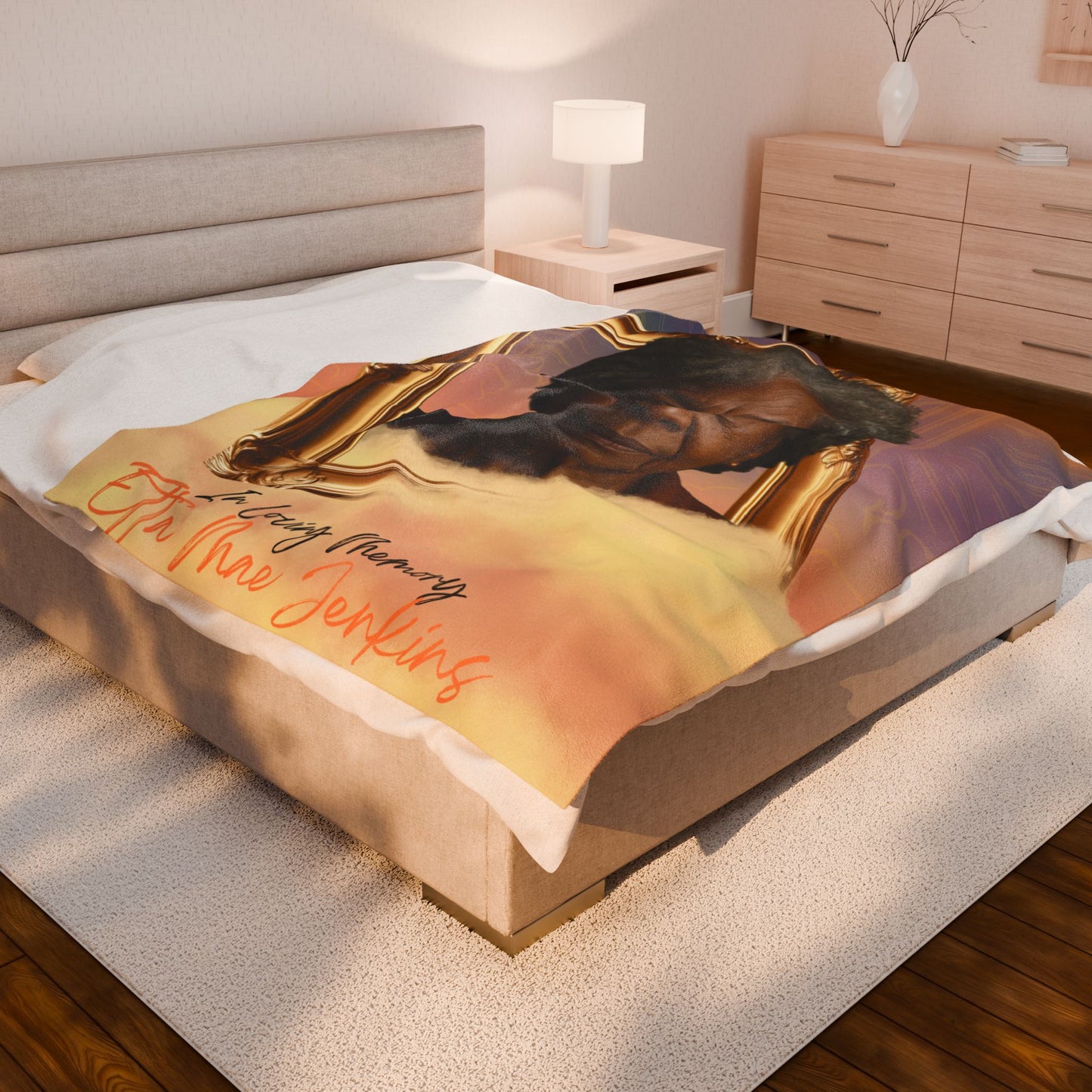 Personalized Velveteen Plush Blanket - In Loving Memory Tribute, Cozy Gift for Remembrance, Soft Throw for Memorials, Sympathy Gifts, [...]