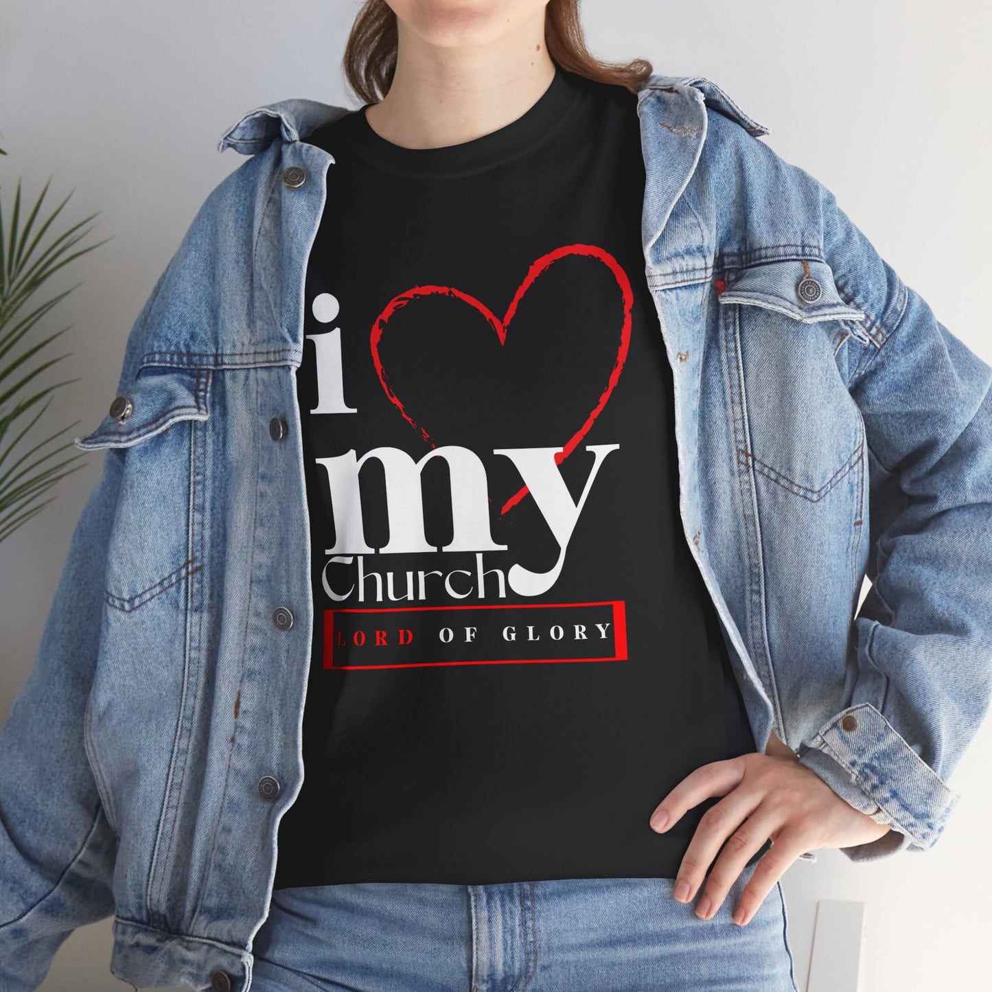 LOG I Love My Church Unisex Tee, Faith-based T-Shirt, Religious Apparel, Gift for Churchgoers, Casual Weekend Wear