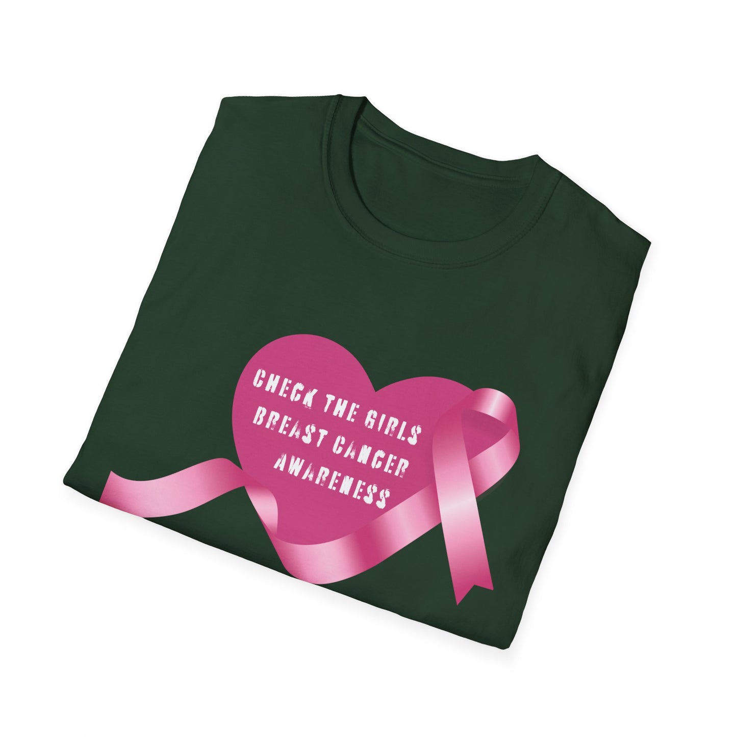 Breast Cancer Awareness T-Shirt - Check The Girls, Gift for Support, Fundraiser Event, Comfort Wear, Pink Ribbon Tee, Unisex Fashion