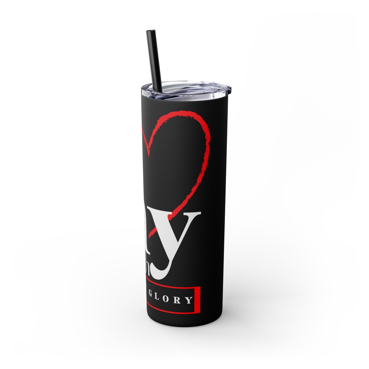 LOG I Love My Church Skinny Tumbler with Straw, 20oz - Perfect for Home, Gifts, Christian Events, Coffee Lovers, and Everyday Use