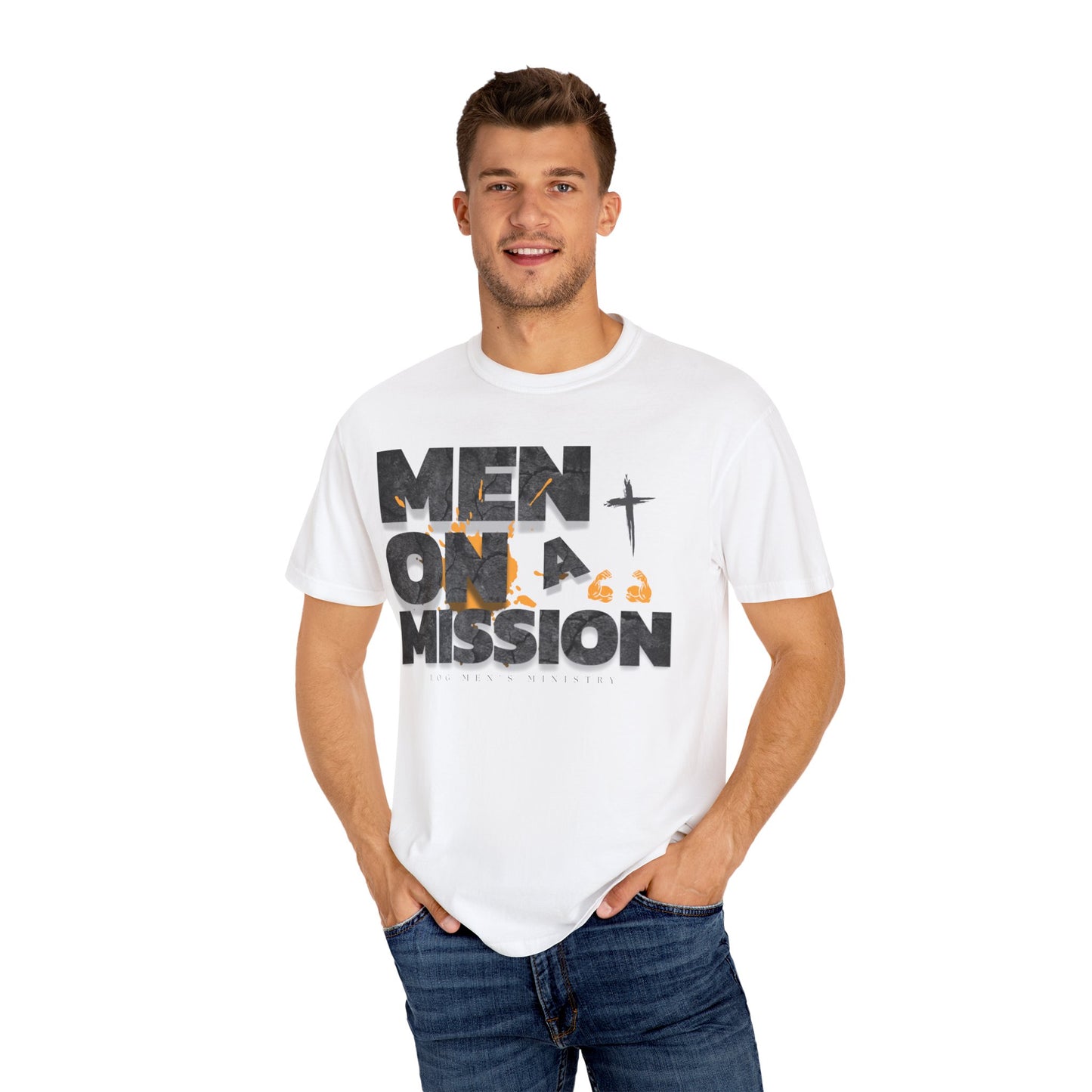 LOG Men on a Mission: Unisex Garment-Dyed T-shirt, Inspirational Tee, Faith-Based Apparel, Christian Gift, Casual Everyday Wear