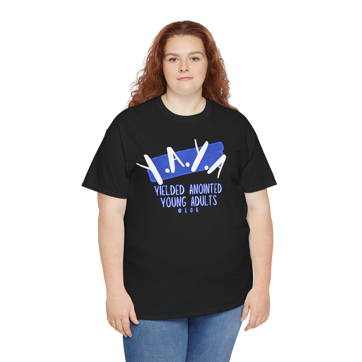 YAYA: Unisex Heavy Cotton Tee - YAYA Yielded Anointed Young Adults, Christian Apparel, Youth Group Shirt, Faith-Based Clothing, Casual Tee, [...]