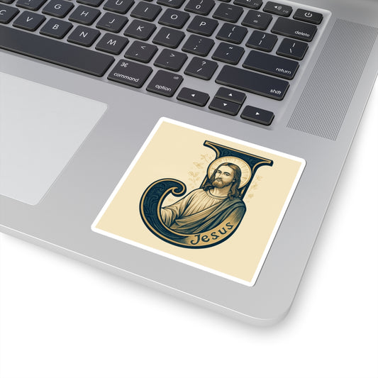 Jesus Kiss-Cut Stickers, Religious Decor, Christian Gifts, Laptop Stickers, Bible Study Supplies